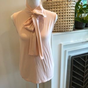 J. Crew Tie Neck Sleeveless Top in Light Pink - Size XS